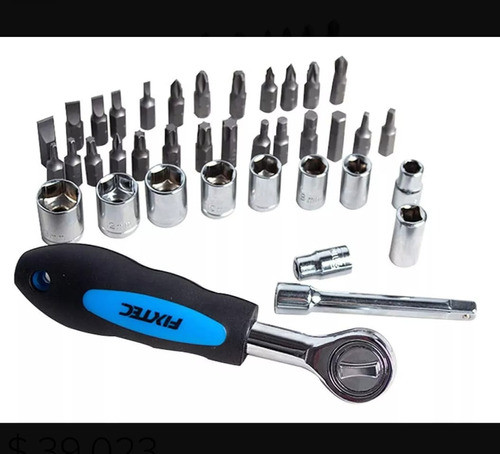 Set De Llaves Tubo 38 Piezas Fixtec 1