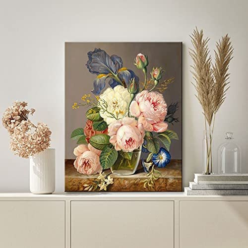 Kit De Pintura Por Numeros Para  Adultos/ Niños,  Flores 1