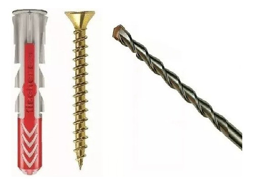 Kit De Tarugos Duopower 10 + Tornillos 6x60 + Mecha Fischer 0