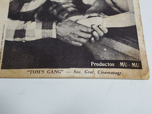 Antigua Postal Publicidad Productos Mu Mu- Cine Tom Gang 155 1