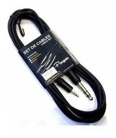 Cable Plug 6.5 A Mini Plug 3.5 Parquer 10 Metros Stereo 0