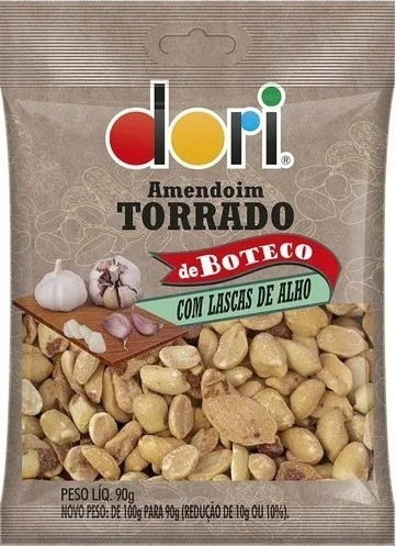 Kit C/ 18un Amendoim Boteco Lascas De Alho 90g Cada - Dori 1