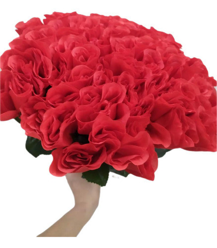 300 Rosas Artificiais Botão - Artificial Botões Vermelho 0