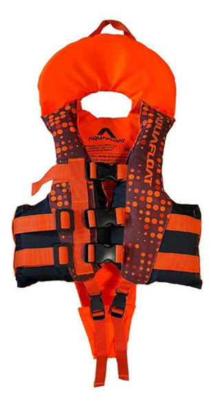 Chaleco Aquafloat Niño Ski Con Cordon Ribbon Naranja Fluot03 0