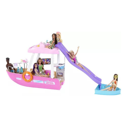 Barco Lancha Dos Sonhos Com Piscina Da Barbie - Mattel Hjv37 0