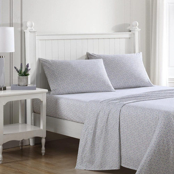 Laura Ashley - Sábanas King, Juego De Ropa De Cama De Percal 0