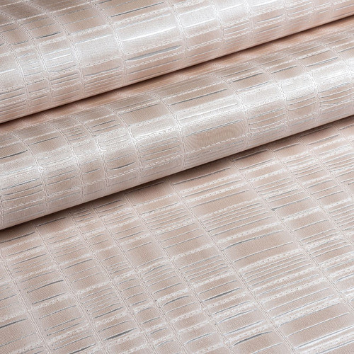 Papel Vinílico Parede Lavável Frisado Salmão 10 Metros Sala 1