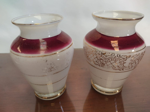 Antigua Anfora X2 Cristal Vidrio Colección Vintage Retro 0