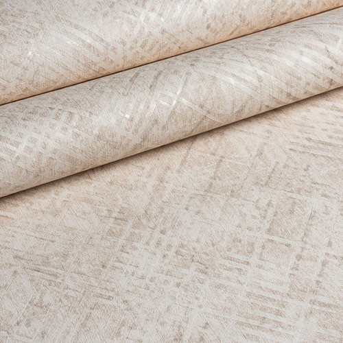 Rolo Papel Parede Vinilico Textura Crossing Line Creme 10mts 1