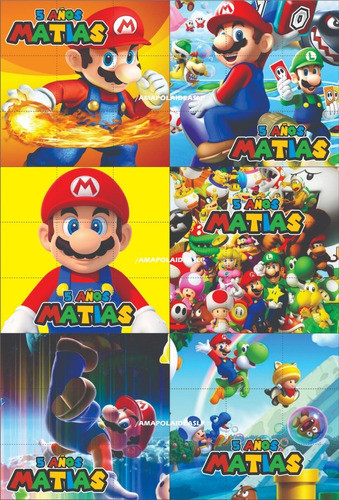 25 Rompecabeza Imantado Personalizado Super Mario Bros 1