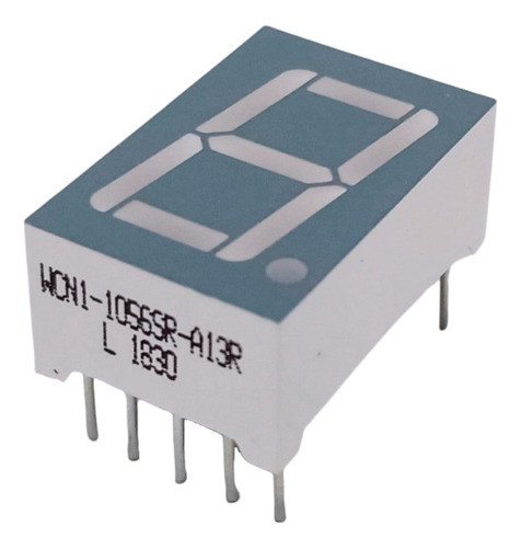 5pçs Display 7 Segmentos 1 Dígito 0,56 Vermelho Anodo 0