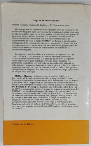 Trigo En El Tercer Mundo - Haldore Hanson - Libro Usado 1