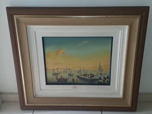 2103- Rafaelo Castellani  Ost 77x69cm Com Moldura. Cittá. 0