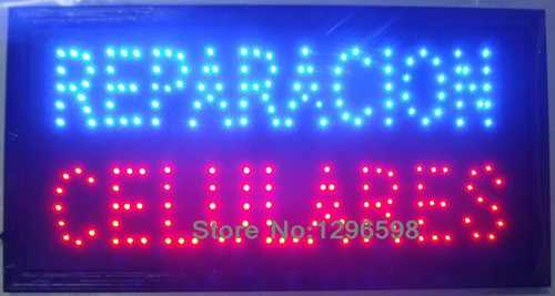Cartel Led Celulares Reparación Accesorios Servicio Técnico 1