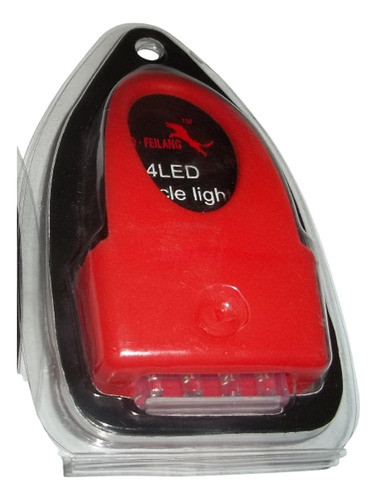 Luz Trasera 4 Led P/bici Silicona A Pilas P/parrilla O Asien 0