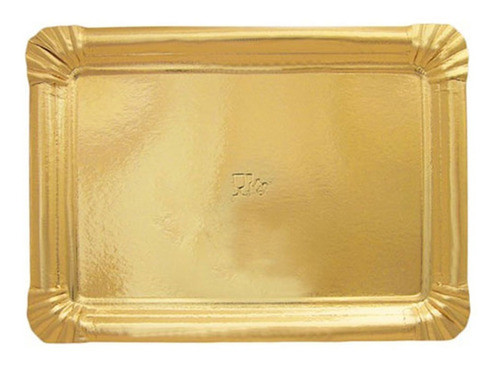 Bandeja De Cartón Dorado Masitas 34x42cm 3kg X10 Unidades 0