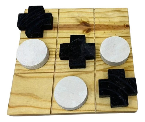 Juego Tateti Gigante Tablero Fichas Madera Bolsa Sheli 0005 0
