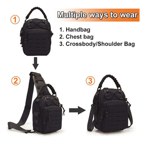 Bolso De Hombro Táctico Para Hombres, Bolso Bandolera Milita 1