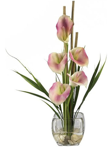 Casi Natural Ilusión De Líquido Calla Lilly Flor De Seda 0