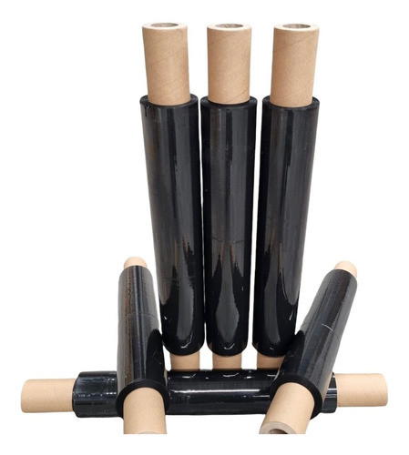 Film Stretch Negro 50cm Con Mango Calidad Premium Pack 1