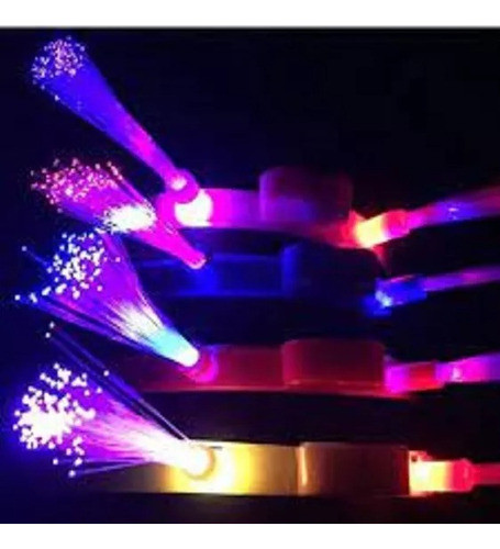 Vincha  Luminosa Led Fibra Optica Cambia De Color  X 20 1