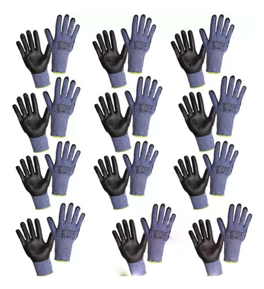 Guante Anticorte Sin Costura Recubierto Nitrilo Talle 9 0