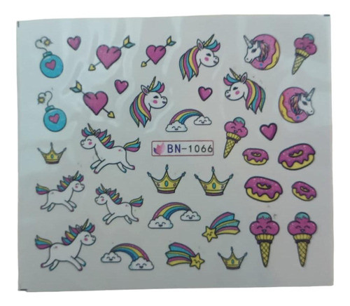 Deco Tatoo Para Uñas Infantil X 12 Mini Planchas A Elección 1