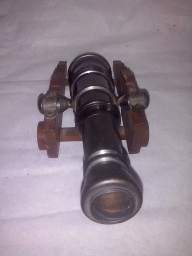 Cañon  Bronce  Con Base De Madera  Pesa 1kilo 1/2  De Adorno 0