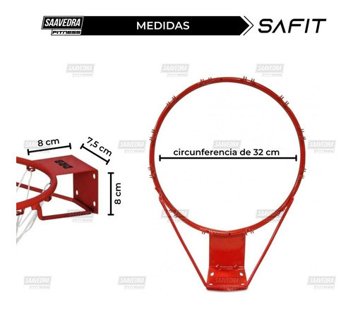 Aro Basket Con Red Mediano Basketball Basquet Anillo N5 1