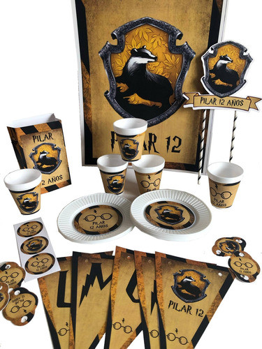 Cotillón Infantil Personalizado X 30 Hufflepuff 0