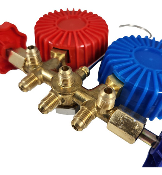 Manifold Alta Baja 3 Mangueras Visor Protector R12 R22 R502 1