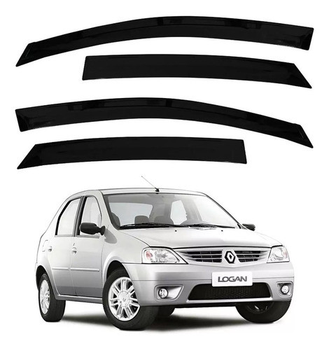 Calha Defletor De Chuva Renault Logan 2011 2012 2013 2014 0