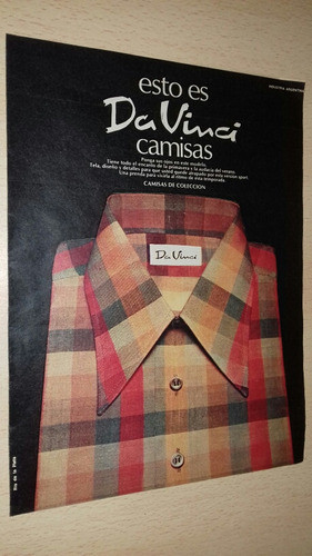 P232 Clipping Publicidad Camisas Davinci Año 1973 0