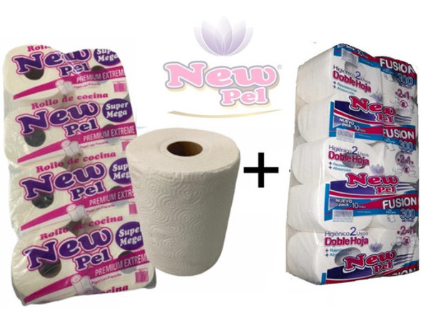 Kit Papel Higienico  + Rollo De Cocina D/h 1