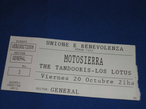Motosierra (entrada Del 20/10/2006 -unione E Benevolenza) 0