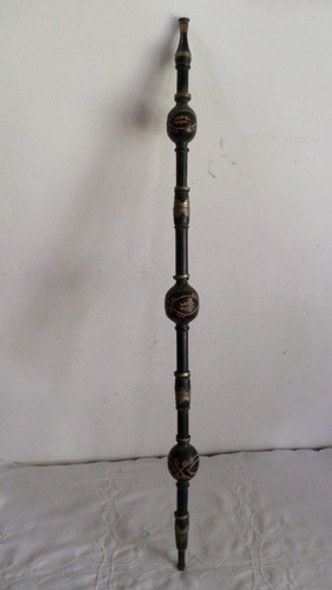 Antigua Pipa De Madera Labrada Portable En Tres Tramos Opio? 0