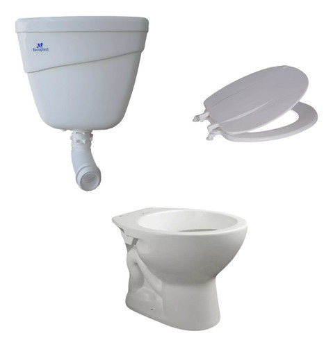 Inodoro Con Mochila Deposito Ferrum Andina Tapa Plastico 0