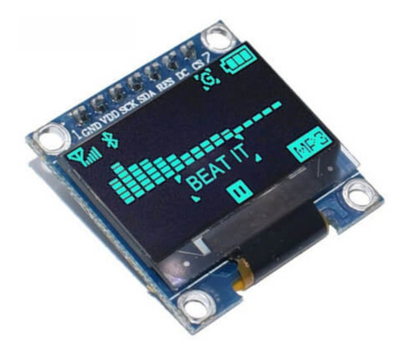 Display Gráfico Oled 128x64 0.96 I2c Serial Fundo Azul + Nfe 1