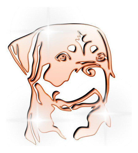 Acrílico Decorativo Espelhado Cachorro Boxer Bronze 0