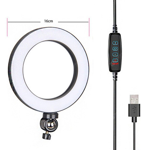 Anillo Luz Led Selfie 16cm 15w C/control Tripode Paragon.uy 1