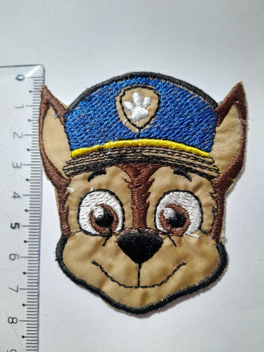 Parche Aplique Aplicacion Bordado Chase Paw Patrulla 7,5cmx1 0