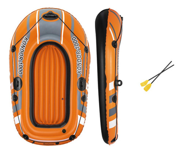 Bote Balsa Inflable Bestway Con Remos 155x97cm 3941 0