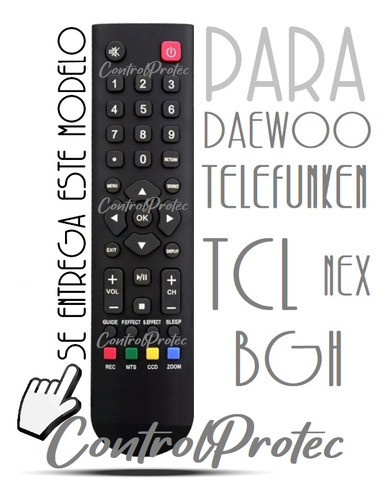 Control Remoto Para Led Recco Tcl Bgh Daewoo Rca Telefunken 1
