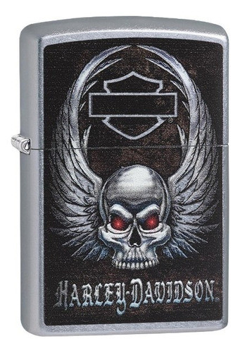 Encendedor Zippo Original 29558 Harley Devidson Skull Local 0
