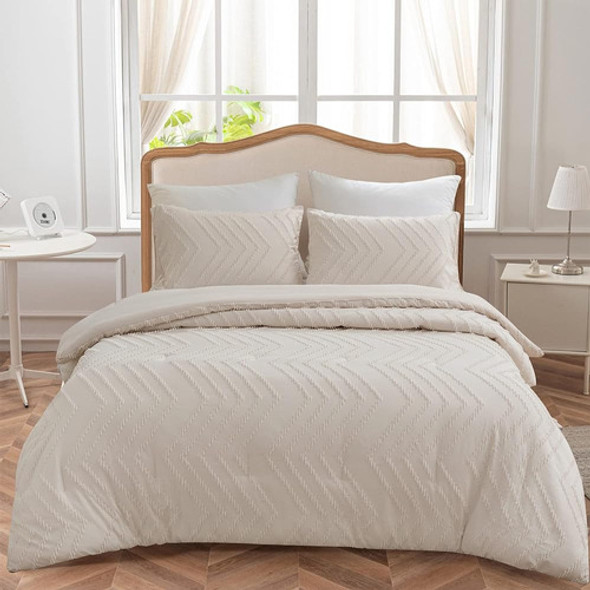 Sleepbella King Edredón Set, Edredón De Cama De Granja Crema 1
