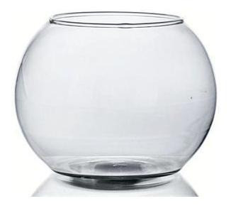 Vaso Aquário Redondo Ø12x10cm Vidro Para Decoração 1