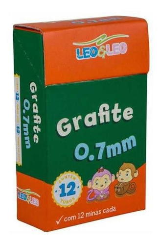 Grafite 0,7mm Hb Cx Com 12 Tubos Leo E Leo 0
