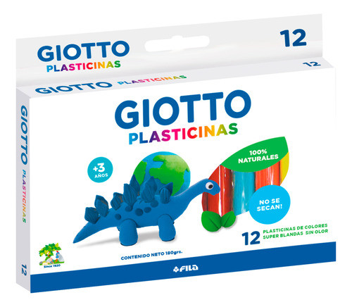 Plastilina Giotto Natural 12 Colores 0