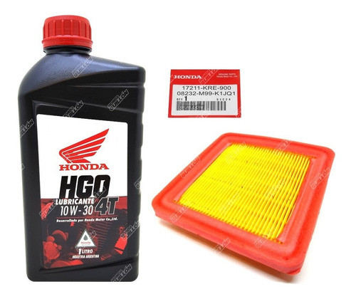 Kit Service Honda Pop 100 Filtro Aire Hgo 10w30 Original M1 0