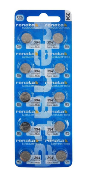 Pilas Renata 394 Originales Suiza | Batería Tipo Botón X10 0